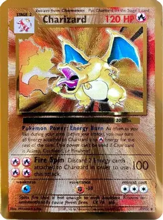 Charizard and Pikachu UPC 25th 2024 promo gold cards.